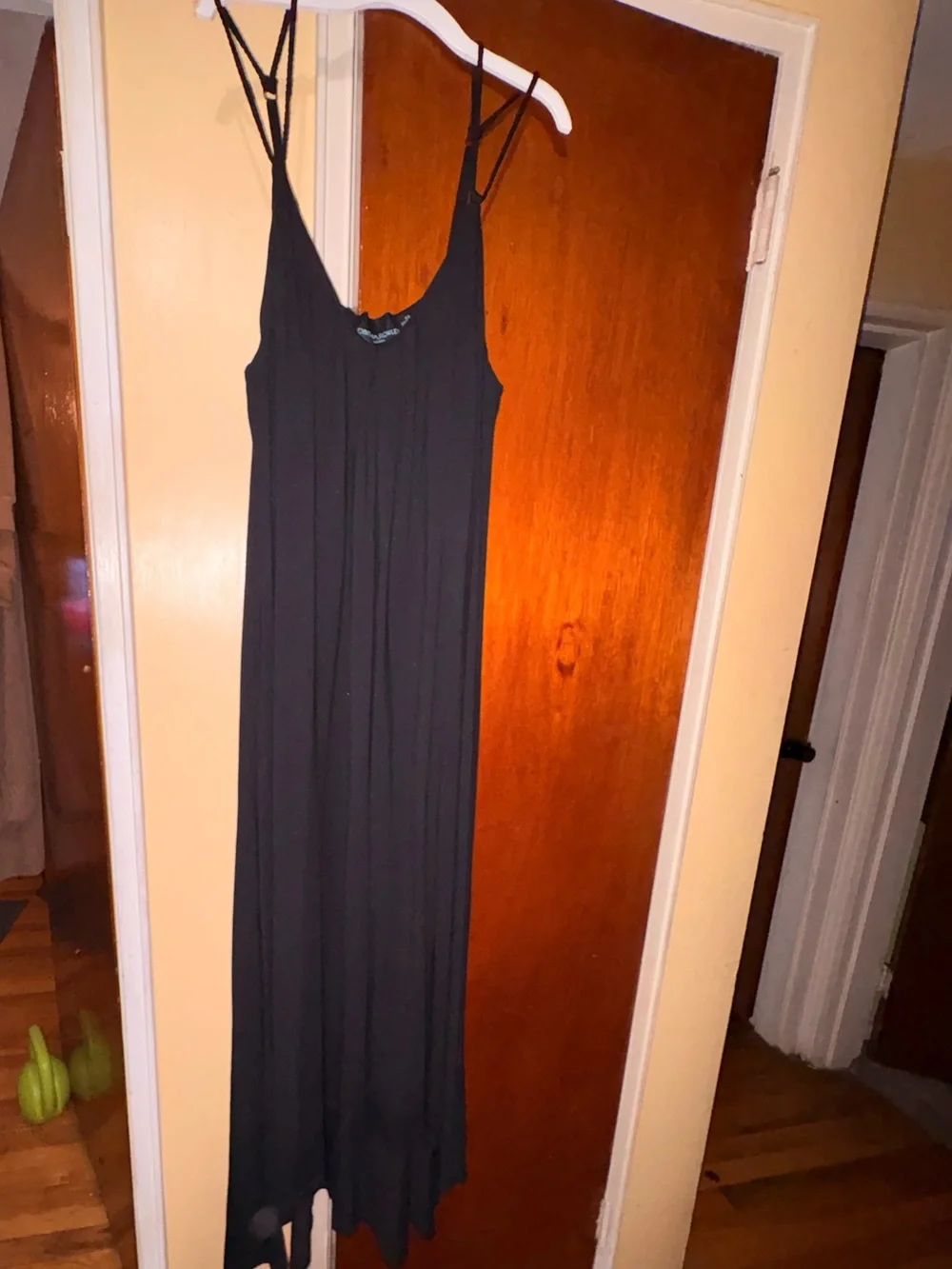 RARE Cynthia Rowley 2X Black Hi Lo Maxi with shelf bra, adjustable straps - Picture 3 of 11